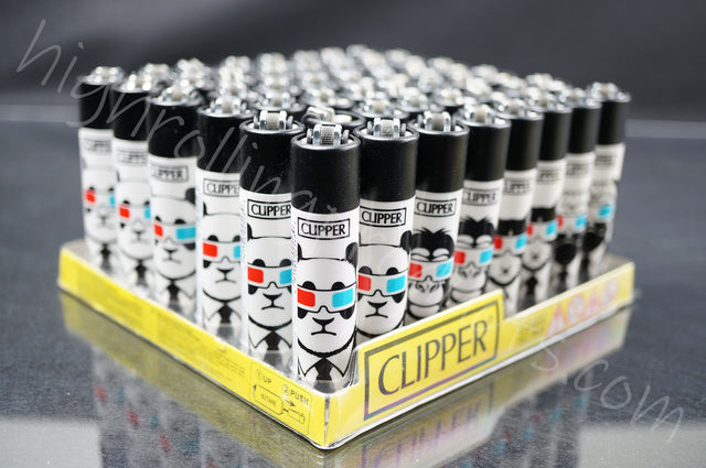 48x (Full Display) Clipper Refillable Full-Size Lighters "3D Animals" Collection
