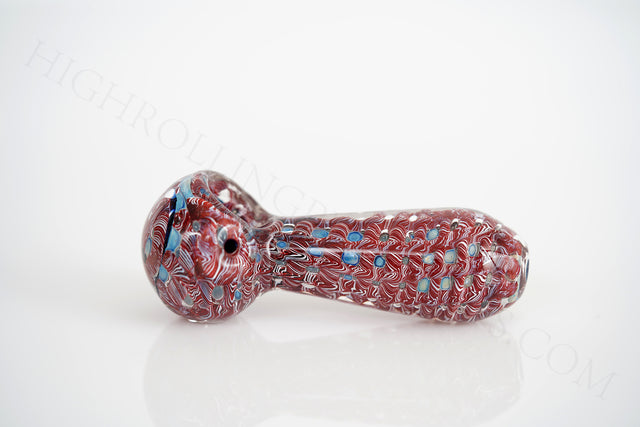 Heavy Glass Hand Art 4.5" Tobacco Pipe Model #4559