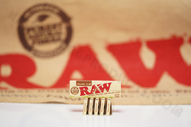 6 Packs Of AUTHENTIC Raw Organic Rolling Paper 1 1/4 (50 Leaves Per Pack)
