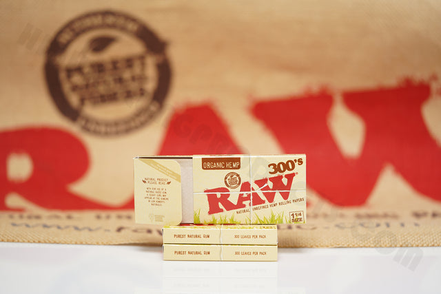 3 Packs Of AUTHENTIC Raw Organic Rolling Paper 300's (300 Leaves Per Pack)