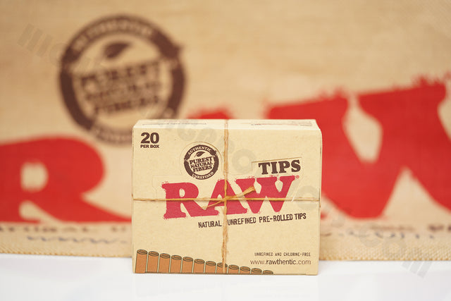 Full Box 20 Packs(21 Tips Per Pack) Of Raw Rolling Paper Pre-Rolled Tips