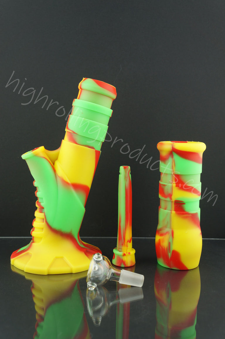 High Quality Silicone Hookah Bubbler 13.5" X 2.5" Tobacco Pipe