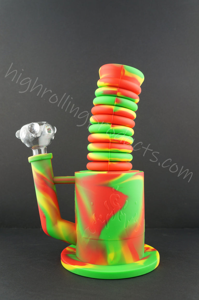 High Quality Silicone Hookah Bubbler Extendable 9 - 16.5" Tobacco Pipe