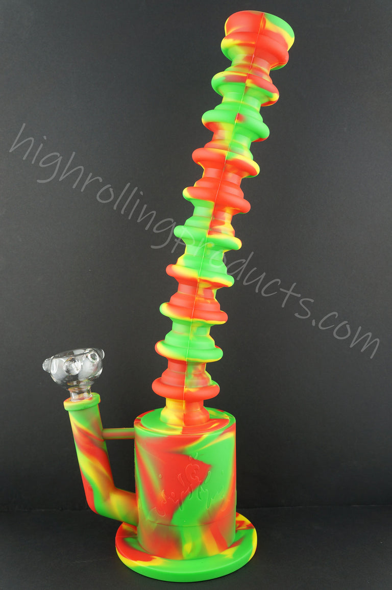 High Quality Silicone Hookah Bubbler Extendable 9 - 16.5" Tobacco Pipe