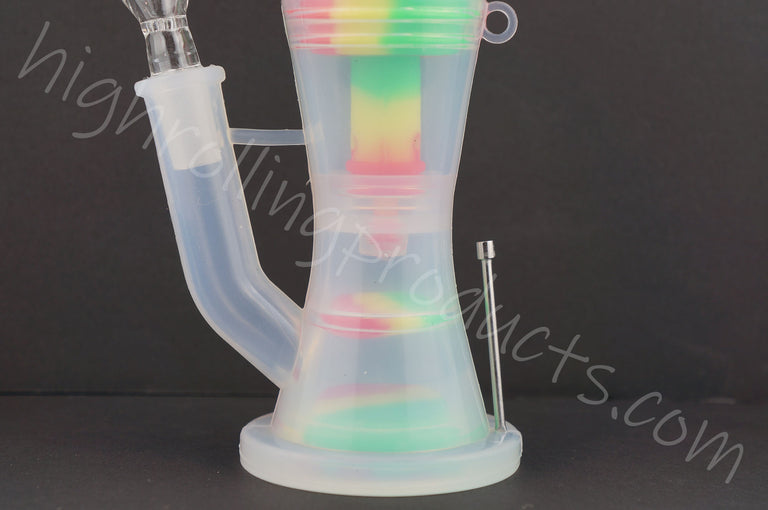 High Quality Silicone Cylinder Hookah Bubbler 8" Tobacco Pipe