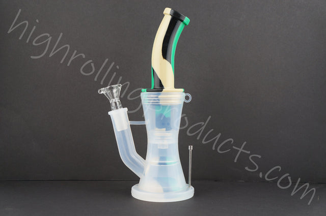 High Quality Silicone Cylinder Hookah Bubbler 8" Tobacco Pipe