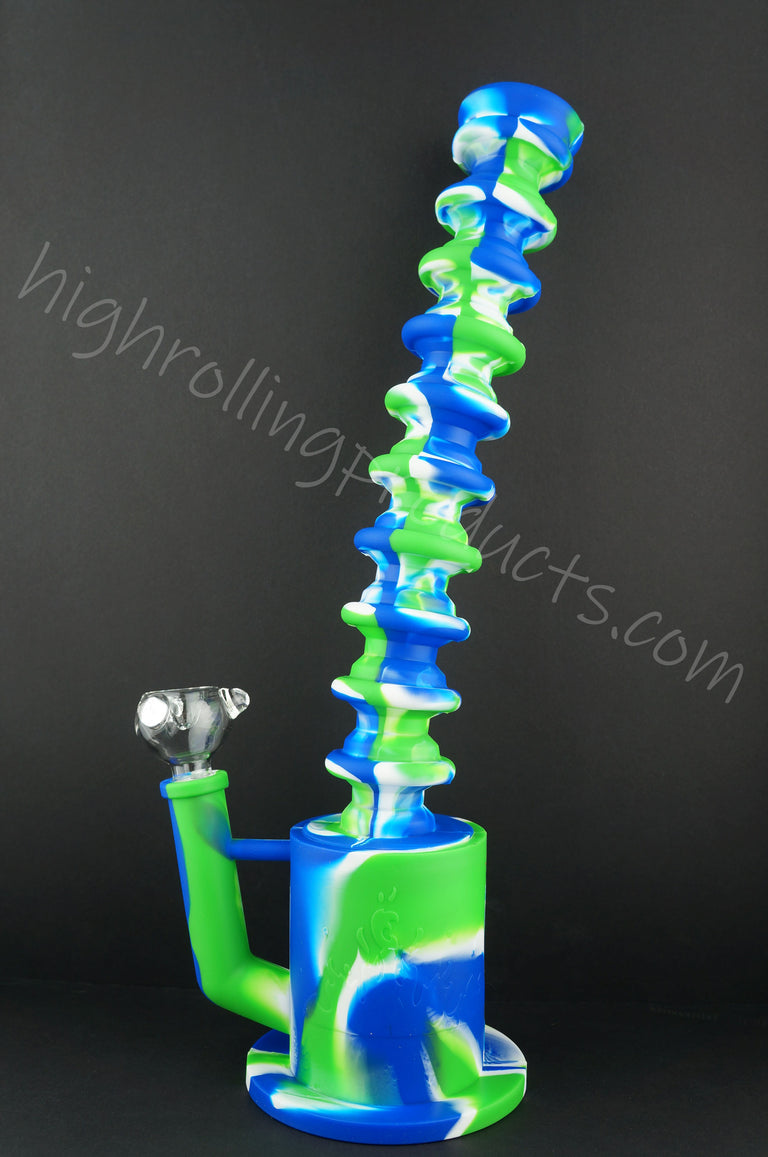 High Quality Silicone Hookah Bubbler Extendable 9 - 16.5" Tobacco Pipe