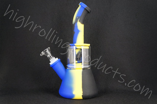 High Quality Silicone Cylinder Hookah Bubbler 9" Tobacco Pipe