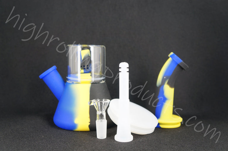 High Quality Silicone Cylinder Hookah Bubbler 9" Tobacco Pipe