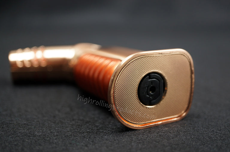 Zico ZD-54 Butane Refillable Adjustable Quad Flame Torch Lighter (Gold-Brown color)