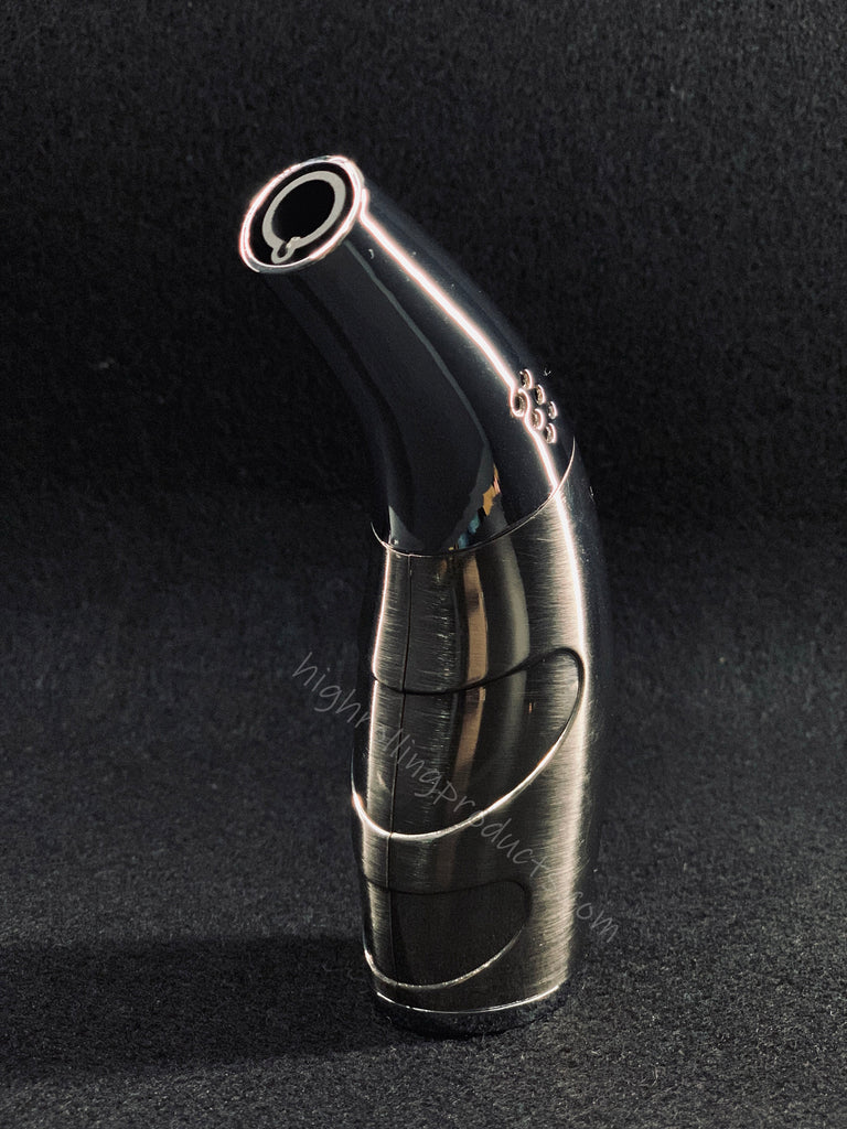Zico MT-22 Butane Refillable Adjustable Single  Torch Flame Lighter (Gold-silver color)