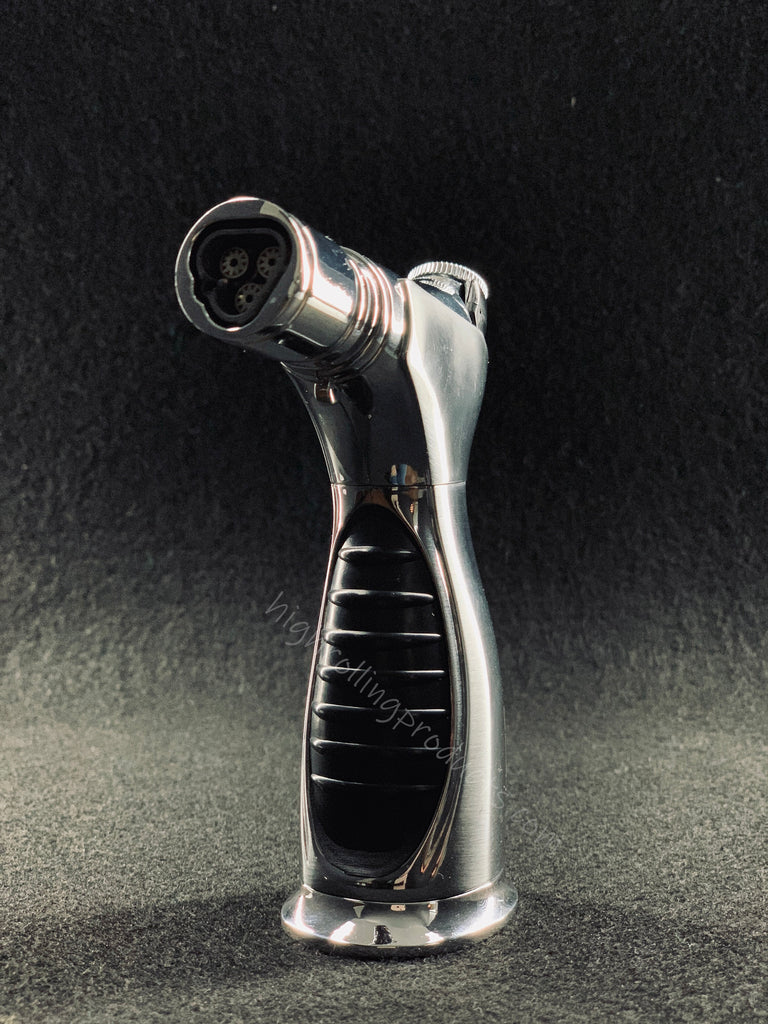 Zico MT-05 Butane Refillable Adjustable 3 Flame Torch Lighter (Silver color)