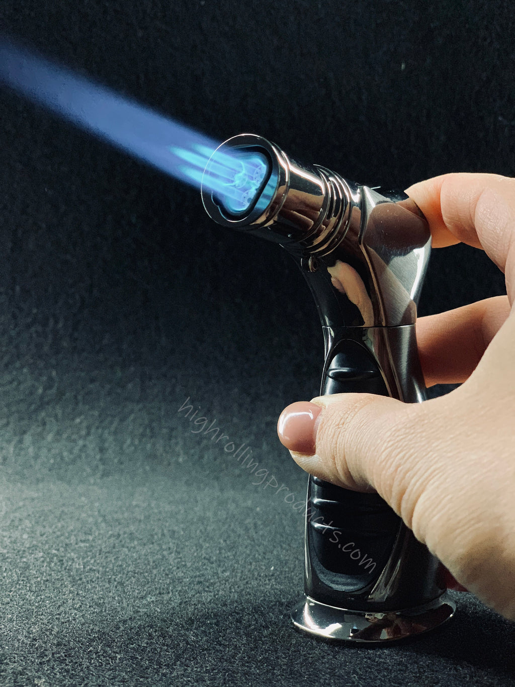 Zico MT05 Butane Refillable Adjustable 3 Flame Torch Lighter (Silver