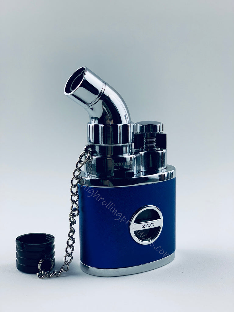Zico MT-15 Butane Refillable Adjustable Single Flame Torch Lighter (Blue color)