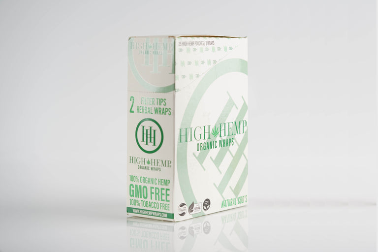 FULL BOX(25 pouches, 2 wraps in each) High Hemp Organic Wraps Original With Patriot Disposable Lighter!
