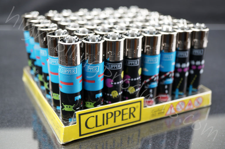 48x Full Display Clipper Refillable Lighters "Atari Video Games" Collection