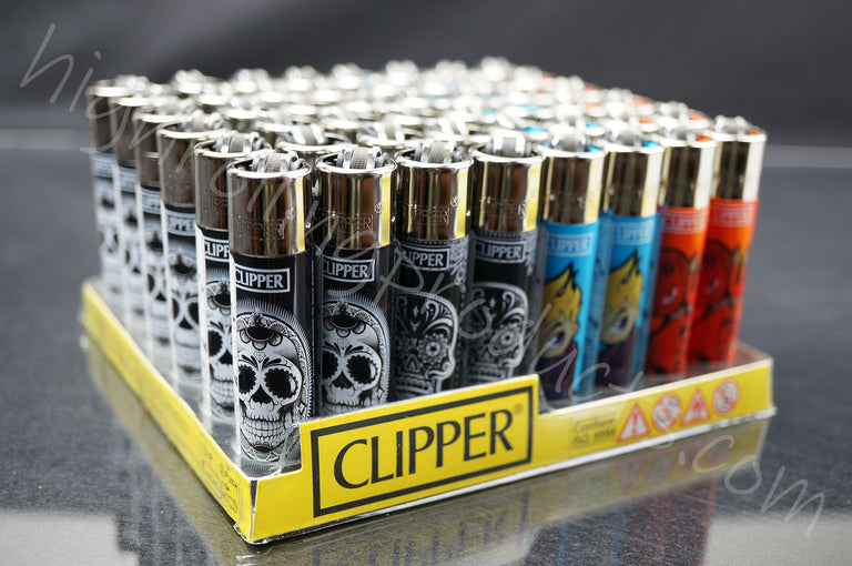 48x (Full Display) Clipper Refillable Full-Size Lighters "Sculls" Collection