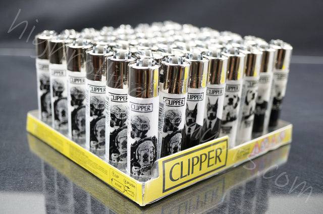48x (Full Display) Clipper Refillable Full-Size Lighters "Dogs" Collection