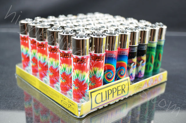 48x (Full Display) Clipper Refillable Full-Size Lighters "Trip" Collection