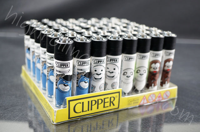 48x (Full Display) Clipper Refillable Full-Size Lighters "Bear" Collection