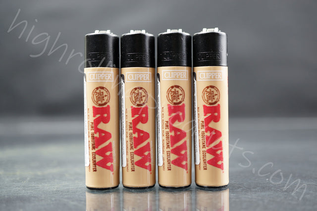 4x Clipper Refillable Lighters "RAW" Collection