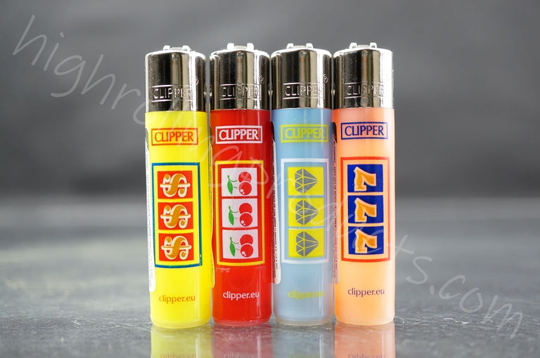 48x (Full Display) Clipper Refillable Mini Size Lighters "Lucky" Collection