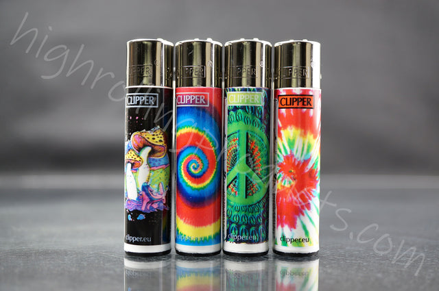 4x Clipper Refillable Lighters "Trip" Collection