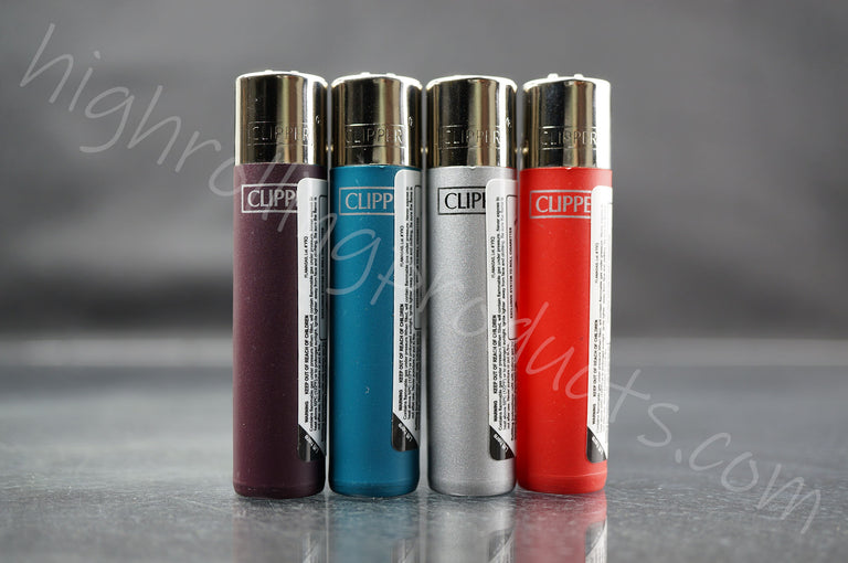 48x (Full Display) Clipper Refillable Full-Size Lighters "Metallic Colors" Collection