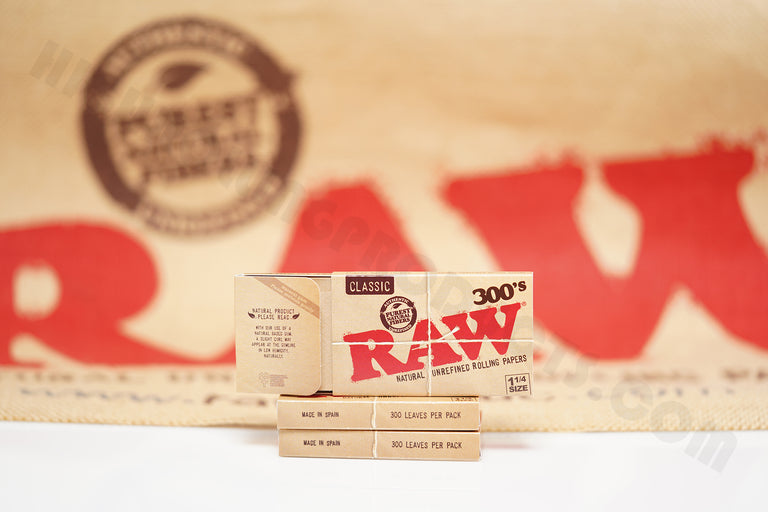 3 Packs Of AUTHENTIC Raw Classic Rolling Paper 300's (300 Leaves Per Pack)