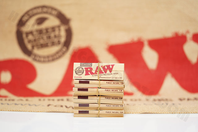 6 Packs(50 leaves And 50 Tips Per Pack) Of AUTHENTIC Raw Classic Connoisseur Rolling Paper 1 1/4 Size