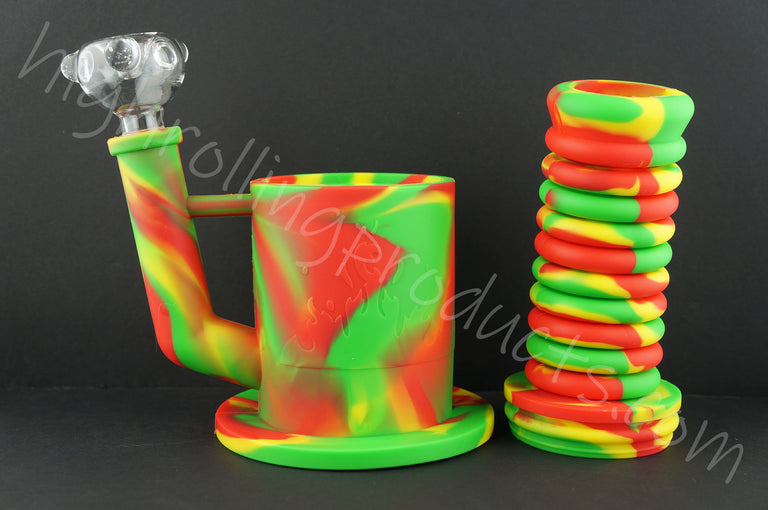 High Quality Silicone Hookah Bubbler Extendable 9 - 16.5" Tobacco Pipe