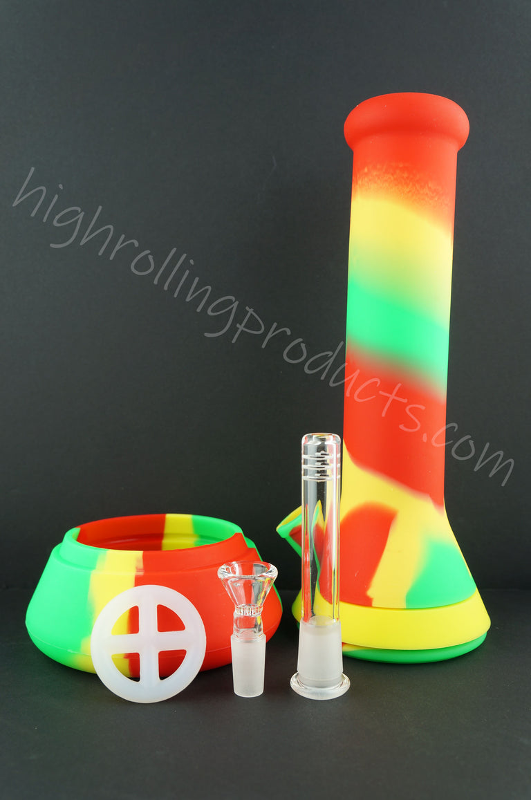 High Quality Silicone Hookah Bubbler 12" Tobacco Pipe