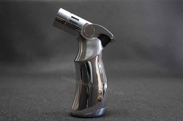 Zico MT-23 Butane Refillable Adjustable Quad Flame Torch Lighter (Silver color)