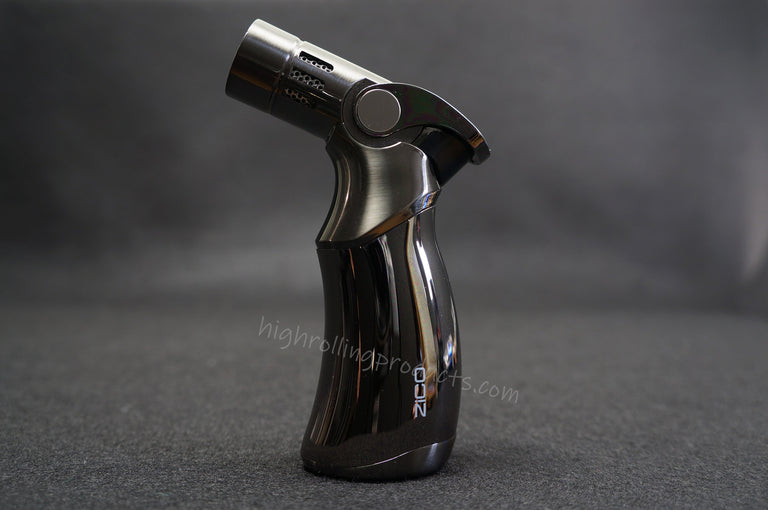 Zico MT-23 Butane Refillable Adjustable Quad Flame Torch Lighter (Gunmetal Gray color)