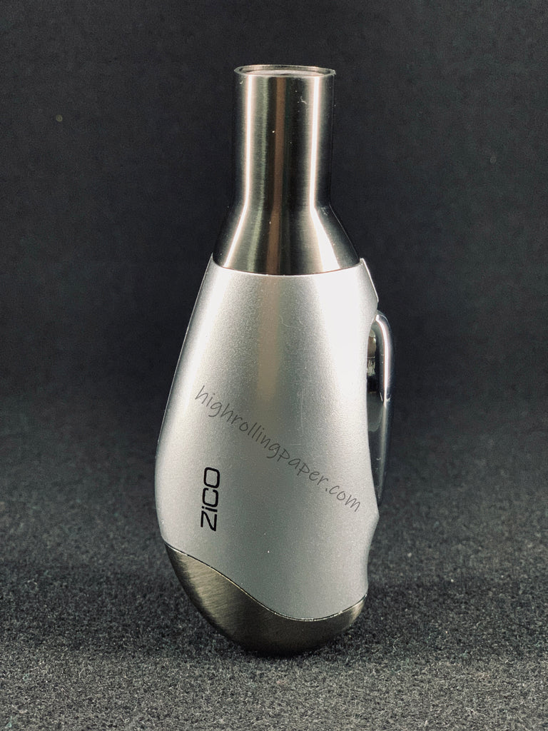 Zico MT-06 Butane Refillable Adjustable Single Torch Flame Lighter (Silver color)