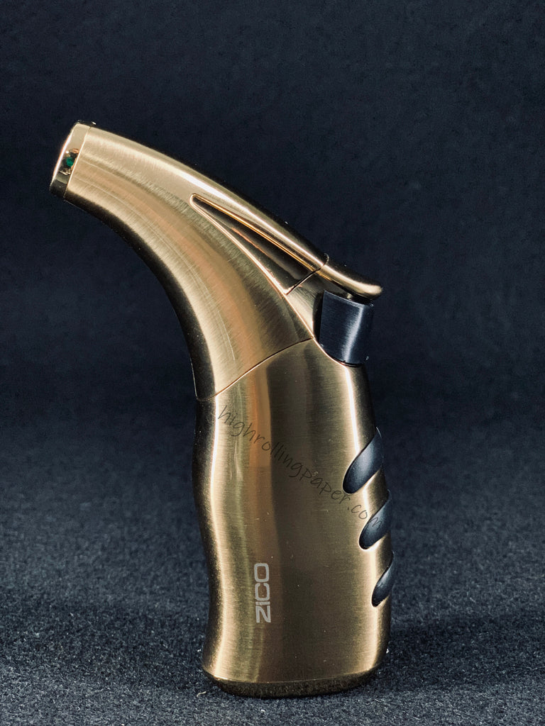Zico MT-20 Butane Refillable Adjustable Single Torch Flame Lighter (Gold color)