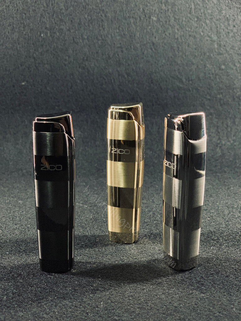 Zico ZD-19 Butane Refillable Adjustable Single Flame Torch Lighter (Gold color)